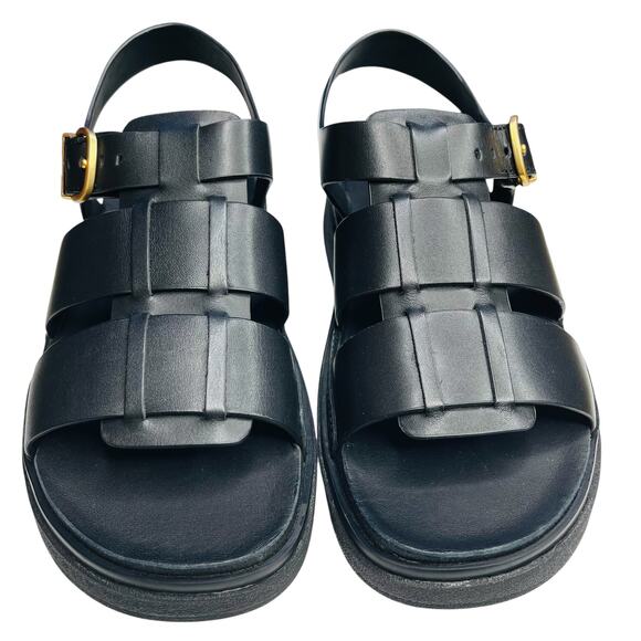 Fitflop Shoes - FitFlop  GEN-FF Leather fisherman sandals size 7 New Black platform